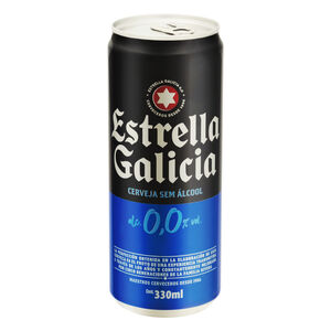 Cerveja Zero Álcool Estrella Galicia Lata 330ml