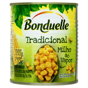 Milho Verde em Conserva Tradicional Bonduelle Lata Peso Líquido 200g Peso Drenado 170g