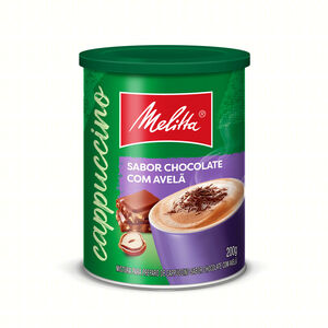 Mistura para Preparo de Cappuccino Solúvel Chocolate com Avelã Melitta Lata 200g