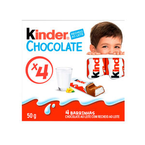 Chocolate Kinder 50g Barra com 4
