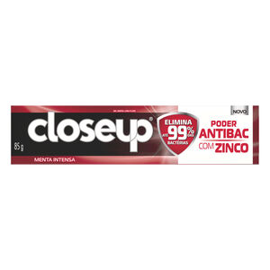 Gel Dental Menta Intensa Closeup Poder Antibac Caixa 85g