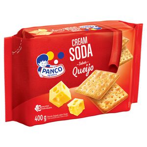 Biscoito Salgado Cream Soda Queijo Panco Pacote 400g 3 Unidades
