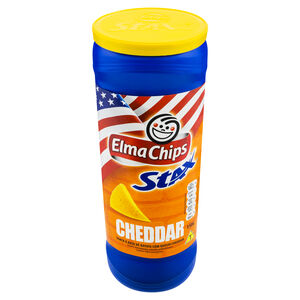 Snack à Base de Batata com Queijo Cheddar Elma Chips Stax Pote 156g