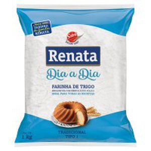 Farinha de Trigo Tipo 1 Tradicional Renata Dia a Dia Pacote 1kg
