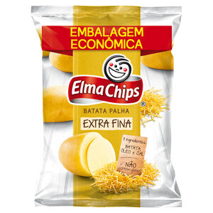 Batata Palha Extrafina Elma Chips Pacote 205g Embalagem Econômica