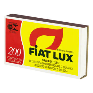 Fósforo de Segurança Fiat Lux Cozinha Fortes 200 Unidades