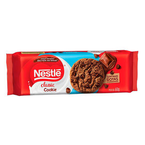 Biscoito Cookie Chocolate com Gotas de Chocolate ao Leite Classic Pacote 60g 3 Unidades