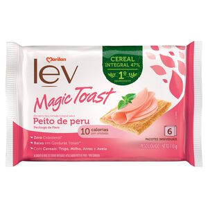 Torrada Integral Peito de Peru Marilan Lev Magic Toast Pacote 110g 6 Unidades