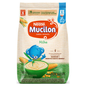 Cereal para Alimentação Infantil Milho Mucilon Pacote 180g