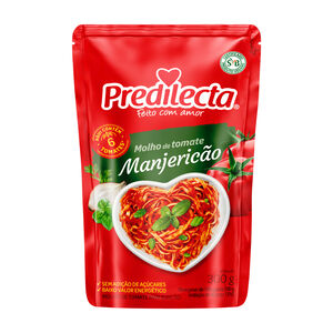 Molho de Tomate com Manjericão sem Adição de Açúcar Predilecta Sachê 300g