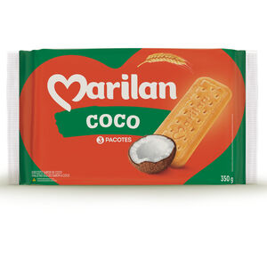 Biscoito Coco Marilan Pacote 350g 3 Unidades
