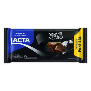 Chocolate ao Leite com Crocante Lacta Diamante Negro Pacote 165g Tamanho Família