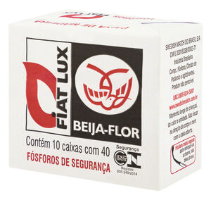 Fósforo de Segurança Fiat Lux Beija-Flor 10 Unidades de 40 Fósforos Cada