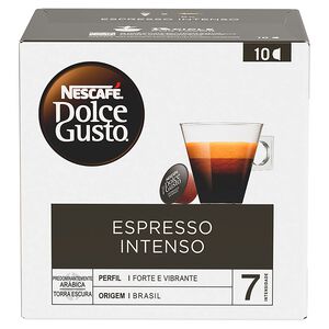 Café em Cápsula Torrado e Moído Espresso Intenso Nescafé Dolce Gusto Caixa 80g 10 Unidades