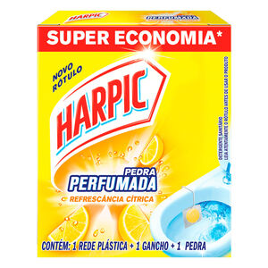 Detergente Sanitário em Pedra Perfumada Refrescância Cítrica Harpic Super Economia