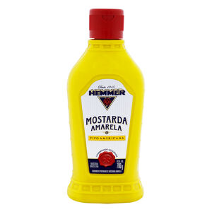 Condimento Preparado de Mostarda Amarela Americana Hemmer Squeeze 700g
