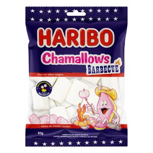 Marshmallow Baunilha Barbecue Haribo Chamallows Pacote 80g