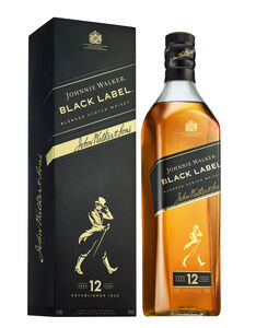 Whisky Escocês Blended Black Label Johnnie Walker Garrafa 1l