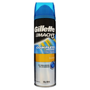 Gel de Barbear Suave Gillette Mach3 Complete Defense Frasco 198g