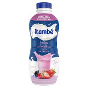 Iogurte Parcialmente Desnatado Frutas Vermelhas Itambé Garrafa 1,15kg Embalagem Econômica