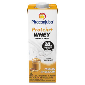 Bebida Láctea UHT Pasta de Amendoim Zero Lactose para Dietas com Restrição de Lactose sem Adição de Açúcar Piracanjuba Protein + Whey Caixa 1l