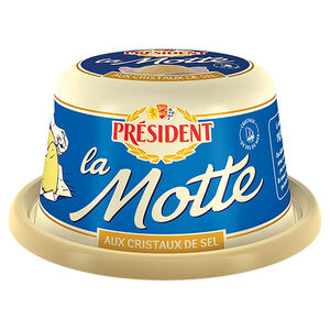 Manteiga Comum com Cristais de Sal Président La Motte Pote 250g