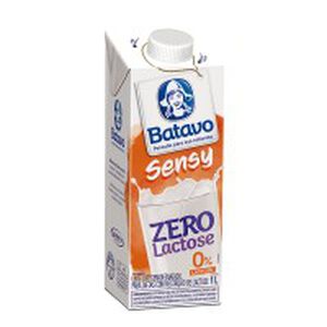 Leite UHT Semidesnatado Zero Lactose Batavo Sensy Caixa com Tampa 1l