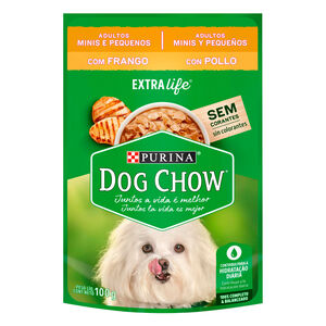 Alimento 100% Completo & Balanceado para Cães Adultos Raças Minis e Pequenas com Frango Purina Dog Chow Extra Life Sachê 100g