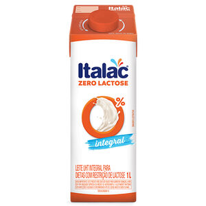 Leite UHT Integral para Dietas com Restrição de Lactose Italac Caixa 1l