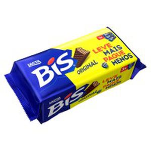 Pack Wafer Recheio e Cobertura Chocolate Lacta Bis Pacote 302,4g 3 Unidades Leve Mais Pague Menos 