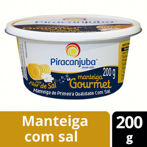 Manteiga de Primeira Qualidade com Flor de Sal Piracanjuba Gourmet Pote 200g