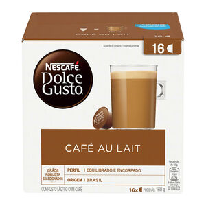 Composto Lácteo com Café au Lait em Cápsula Nescafé Dolce Gusto Caixa 160g 16 Unidades de 10g Cada