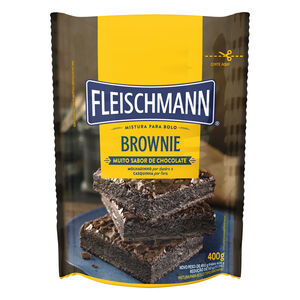 Mistura para Bolo Brownie Chocolate Fleischmann Sachê 400g