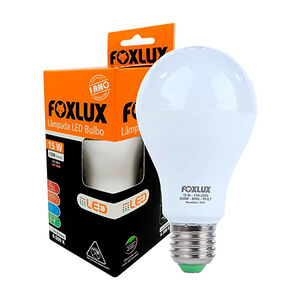 Lâmpada LED Bulbo A60 15W Bivolt 6500K Foxlux