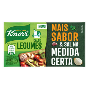 Preparado para Caldo em Tablete Legumes Knorr Mais Sabor Caixa 57g 6 Unidades
