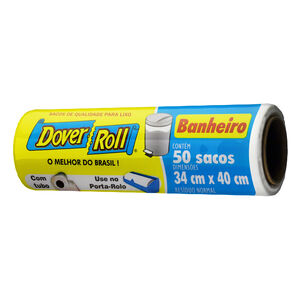 Saco para Lixo Banheiro 10l Dover Roll 50 Unidades