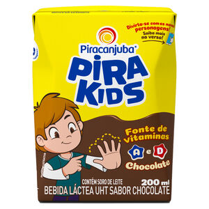 Bebida Láctea UHT Chocolate Pirakids Caixa 200ml
