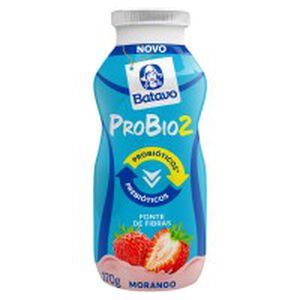 Iogurte Parcialmente Desnatado Morango Batavo Probio2 Frasco 170g