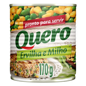 Ervilha e Milho Verde em Conserva Quero Lata Peso Líquido 280g Peso Drenado 170g