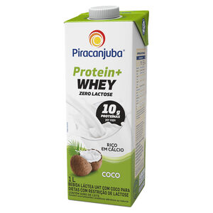 Bebida Láctea UHT Coco Zero Lactose para Dietas com Restrição de Lactose sem Adição de Açúcar Piracanjuba Protein + Whey Caixa 1l