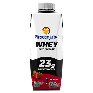 Bebida Láctea UHT 23g Proteínas com Polpa de Frutas Vermelhas Zero Lactose para Dietas com Restrição de Lactose sem Adição de Açúcar Piracanjuba Whey Caixa 250ml