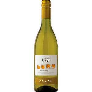Vinho Chileno Branco Meio Seco 1551 Cono Sur Chardonnay Valle Central Garrafa 750ml