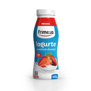 Iogurte Líquido Parcialmente Desnatado Morango Frimesa Frasco 170g