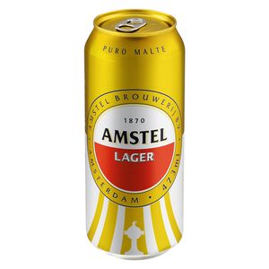 Cerveja Lager Puro Malte Amstel Lata 473ml