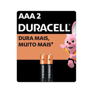 Pilha Alcalina Duracell Palito AAA pacote com 2