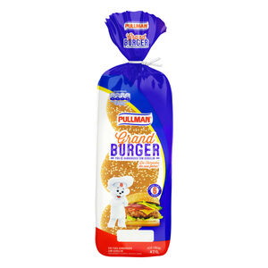 Pão para Hambúrguer com Gergelim Pullman Grand Burger Pacote 420g 6 Unidades de 70g Cada Tamanho Família