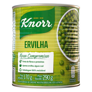 Ervilha Reidratada em Conserva Knorr Lata Peso Líquido 290g Peso Drenado 170g