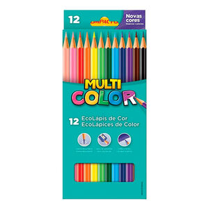 Lápis de Cor Multicolor com 12