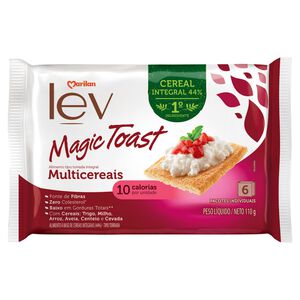 Torrada Multicereais Integral Marilan Lev Magic Toast Pacote 110g 6 Unidades 