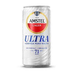 Cerveja Lager Puro Malte sem Glúten Amstel Ultra Lata 269ml